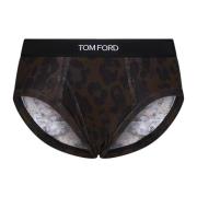Tom Ford Stiligt Brun Leopardmönstrat Underkläder Brown, Herr