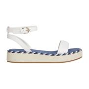 Tommy Hilfiger Rep flatform sandaler White, Dam