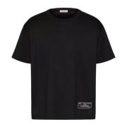Valentino Bomullst-shirt med Maison Valentino Tailoring Label Black, H...