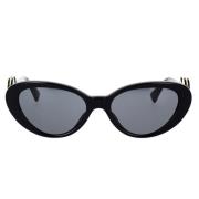 Versace Cat-Eye Solglasögon med Mörkgrå Lins och Svart Ram Black, Unis...