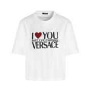 Versace Jag älskar dig t-shirt White, Dam
