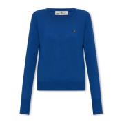 Vivienne Westwood ‘Bea’ tröja med logotyp Blue, Dam