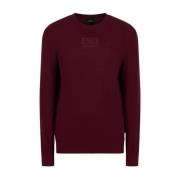 Armani Exchange Bordeaux Sweaters - Stiliga och Bekväma Red, Herr