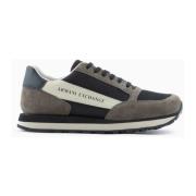 Armani Exchange Herr Låga Sneakers med Logotryck Brown, Herr