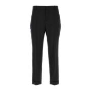 Balmain Slim-Fit Läderbyxor Black, Herr