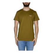 Balmain Khaki Small Logo T-Shirt, Reflekterande Logo, Storlek L Green,...