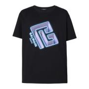 Balmain Neon logo T-shirt Black, Herr