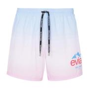 Balmain x Evian - Badshorts med gradient Multicolor, Herr