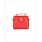 Balmain Smooth leather B-Buzz 23 bag Red, Dam