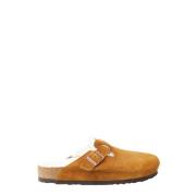 Birkenstock Shearling Mules med Anatomiskt Formad Fotbädd Beige, Herr