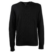 Dolce & Gabbana Rundhalsad Stickad tröja Black, Herr