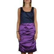 Dolce & Gabbana Elegant Marinblå och Lila Festklänning Purple, Dam