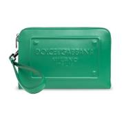 Dolce & Gabbana Handväska med logotyp Green, Herr