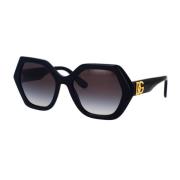 Dolce & Gabbana Sensuell Stil Solglasögon med Metall Detaljer Black, D...