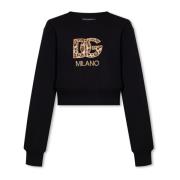 Dolce & Gabbana Sweatshirt med logotyp Black, Dam