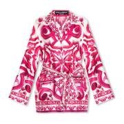 Dolce & Gabbana Sidenblus Pink, Dam