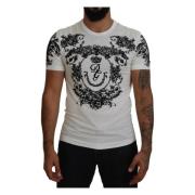 Dolce & Gabbana Vit Floral Crewneck T-shirt White, Herr