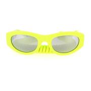 Dolce & Gabbana Gula gummi solglasögon med spegelglas i grått Yellow, ...