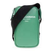 Dolce & Gabbana Axelväska med logotyp Green, Herr