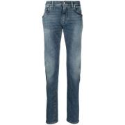 Dolce & Gabbana Slim-Fit Blå Jeans med Dold Dragkedja Blue, Herr
