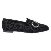Dolce & Gabbana Stiliga loafers i högkvalitativt läder Black, Dam