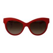 Dolce & Gabbana Begränsad upplaga röda kattögonsolglasögon Red, Dam
