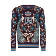 Dolce & Gabbana Multifärgad Cashmere Tröja Multicolor, Herr