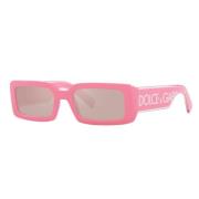 Dolce & Gabbana Dg6187 3262/5 Rektangulära solglasögon Pink, Unisex