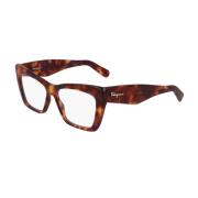 Salvatore Ferragamo Multifärgad djurtryck glasögon Brown, Dam