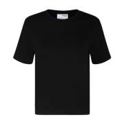 Selected Femme Svart Bomull T-Shirt, Ekologisk, Boxy Fit Black, Dam