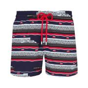 Vilebrequin Moorise Badshorts med Cruise Lines Print Multicolor, Herr