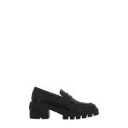 Stuart Weitzman Svarta polerade läderloafers Black, Dam