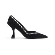 Stuart Weitzman Xcurve 85 Kristallpump Black, Dam