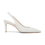 Stuart Weitzman 75mm Slingback Pump White, Dam