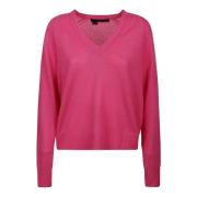 360Cashmere V-neck Knitwear Pink, Dam