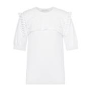 Alberta Ferretti T-shirt White, Dam