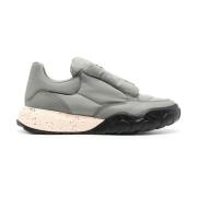 Alexander McQueen Vadderade Logo Court Sneakers Gray, Herr