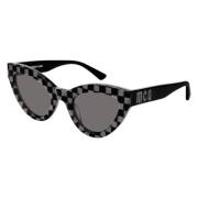 Alexander McQueen Stiliga solglasögon Mq0152S Black, Dam