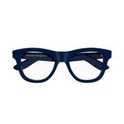 Alexander McQueen Rockinspirerade Vintagestil Glasögon Blue, Unisex