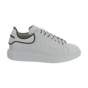 Alexander McQueen Vita Lädersneakers med Svarta Detaljer White, Herr