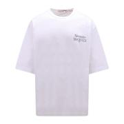 Alexander McQueen Ekologisk Bomull Logo Print T-Shirt - Vit Aw23 White...