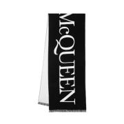 Alexander McQueen Multicolore Ullhalsduk Black, Dam