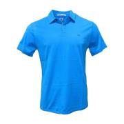 C.p. Company Mjuk Bomull Polo Skjorta med Dolda Tryckknappar Blue, Her...