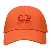 C.p. Company Orange hatt med skärm och broderad logotyp Orange, Herr