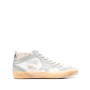 Golden Goose Stiliga Mid-Star Sneakers White, Dam