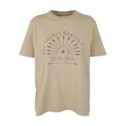 Golden Goose Roddklubb Journey T-Shirt Beige, Dam