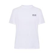 Golden Goose Vit Logo Grafiskt Tryck T-shirt White, Dam