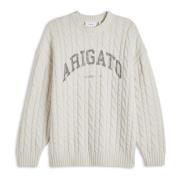 Axel Arigato Kabelstickad Crew-Neck Sweater Beige, Herr