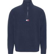 Tommy Jeans Mens Clothing Sweatshirts Blue Aw22 Blue, Herr