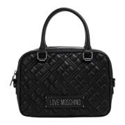 Love Moschino Handväska med Avtagbar Rem Black, Dam